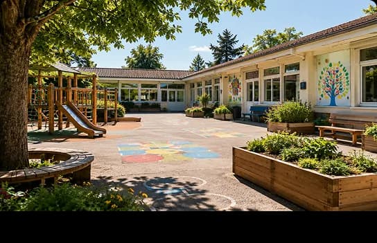 Cour de l'école Les Sarments à rénover